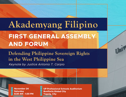 Akademyang Filipino to Discuss West Philippine Sea Dispute in First General Assembly