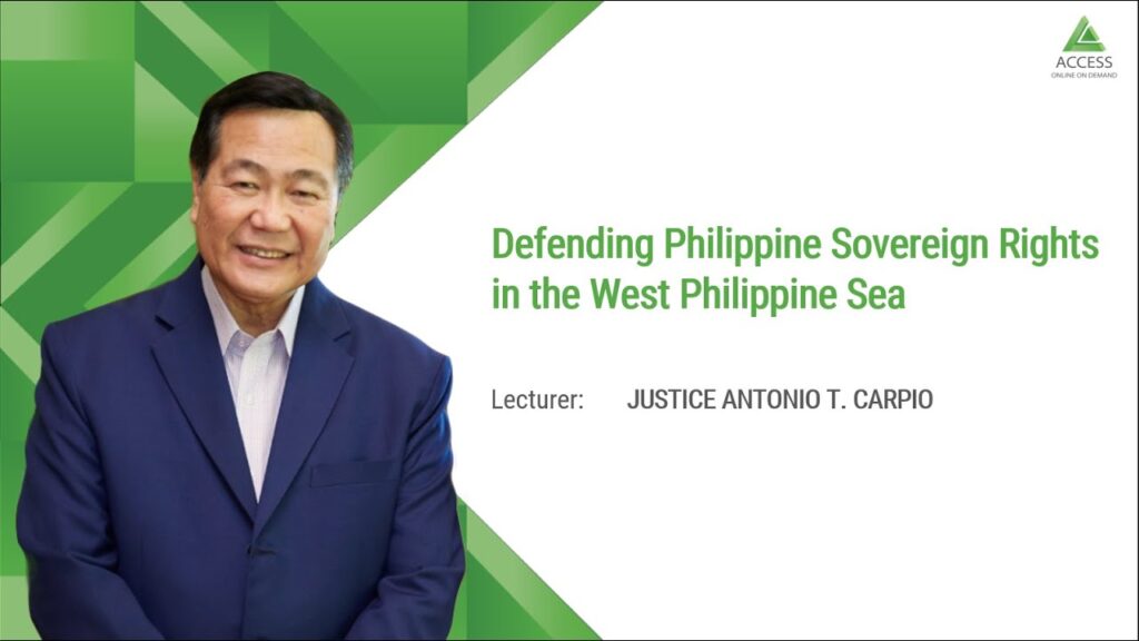 Lecture: Defending Philippines Sovereign Rights in the West Philippine Sea